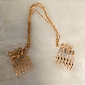 Gold hair combs